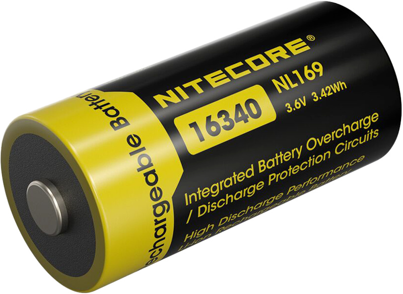 Nitecore aku Battery RCR123A 16340 950mAh Rechargable