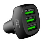 Green Cell Car charger roheline Cell GC PowerRide 54W 3xUSB 18W with fast charging technology Ultra Charge