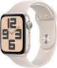 Apple Watch SE (2023) GPS 44mm Starlight Aluminum Case with Starligh Sport Band, M/L