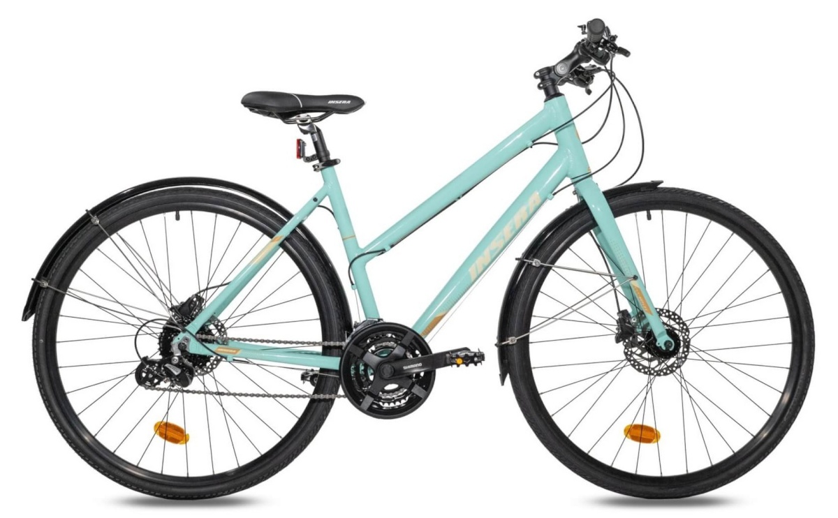 Insera jalgratas Reflex 28" 24-aastane hübriid- ja matkaratas 48 cm türkiissinine