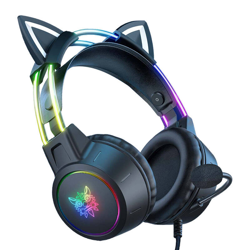 Onikuma mänguri kõrvaklapid ONIKUMA X15 PRO Gaming headset Cat must