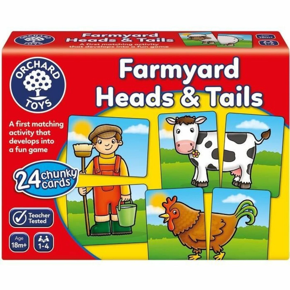 Orchard arendav mäng kolm-ühes Farmyard Heads & Tails FR