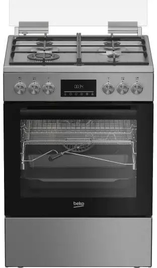 Beko gaasipliit elektriahjuga FBMA61330GXDT Gas Cooker, hõbedane