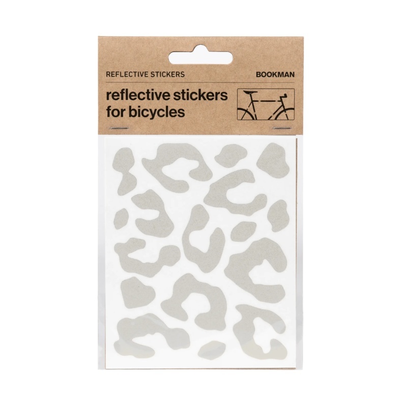 Bookman Helkurkleepsud jalgrattale Reflective Stickers for Bicycles, White Leopard