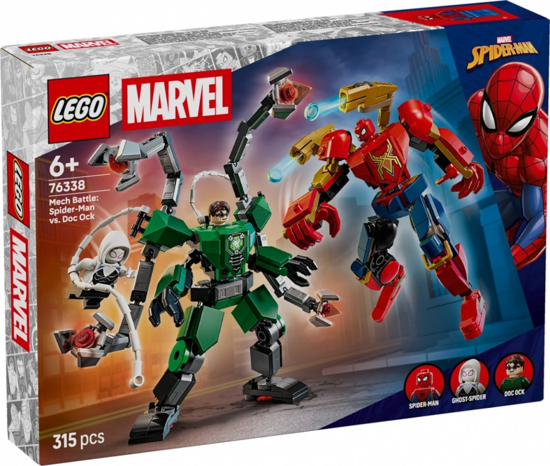LEGO klotsid 76338 Marvel Super Heroes Mech-Duell: Spider-Man vs. Doc Ock
