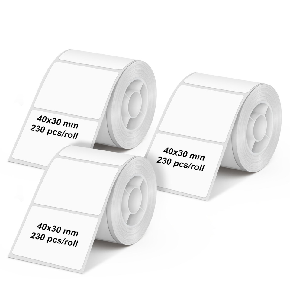 OLYMPIA etikett 1x3 Olympia Etikettenrolle 40mm x 30mm valge (690 Stück)