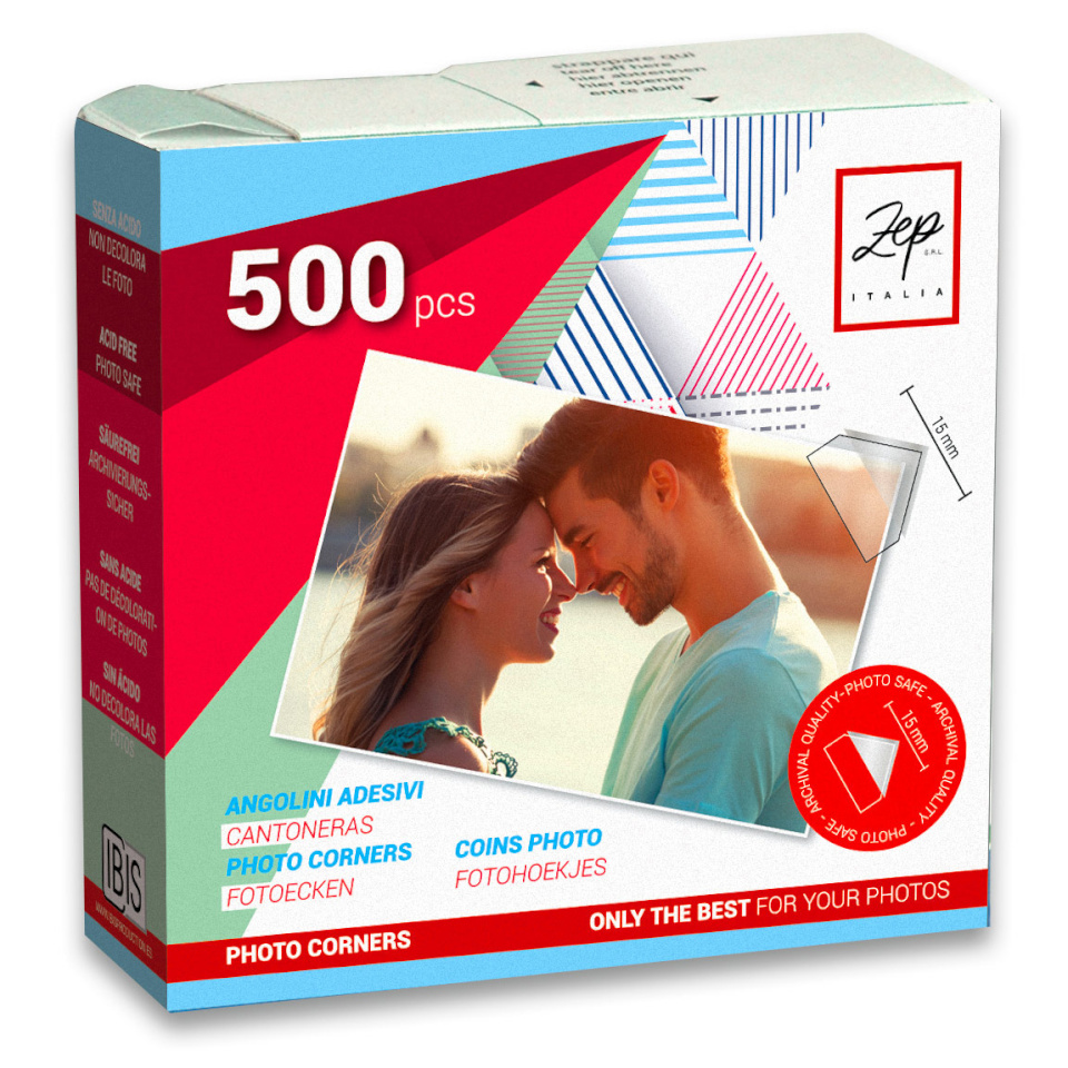 ZEP Photo Corners Self-adhesive CR500 500 Pcs 15x15 mm