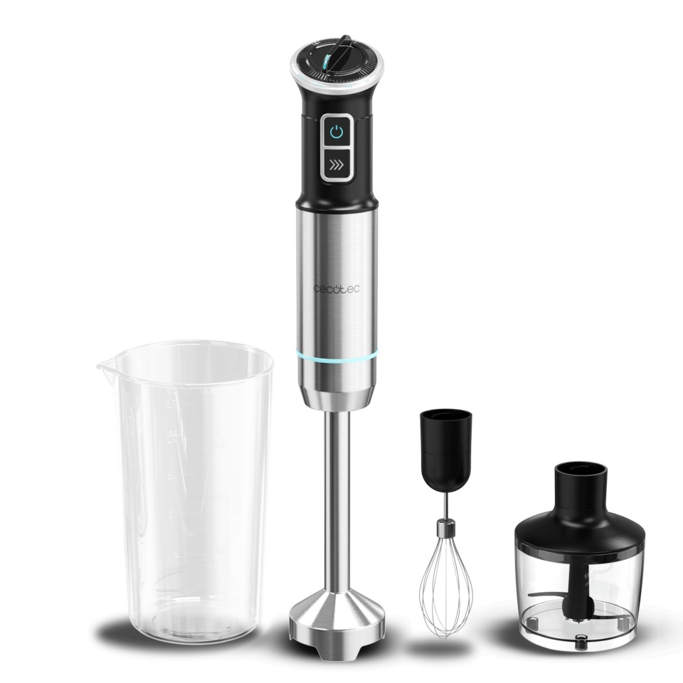 Cecotec saumikser Power Neutron 1100MAX Cream&Crush 1100W Number of speeds Adjustable must/hõbedane