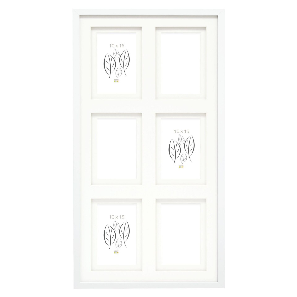 Deknudt pildiraam S65KK1 valge 6x10x15 Holz Galerie doppeltes Passepar.