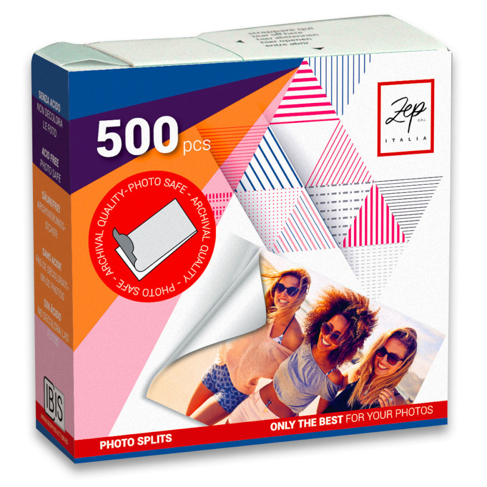 ZEP Photo Splits Double-Faced BX500 500 Pcs 13x17 mm