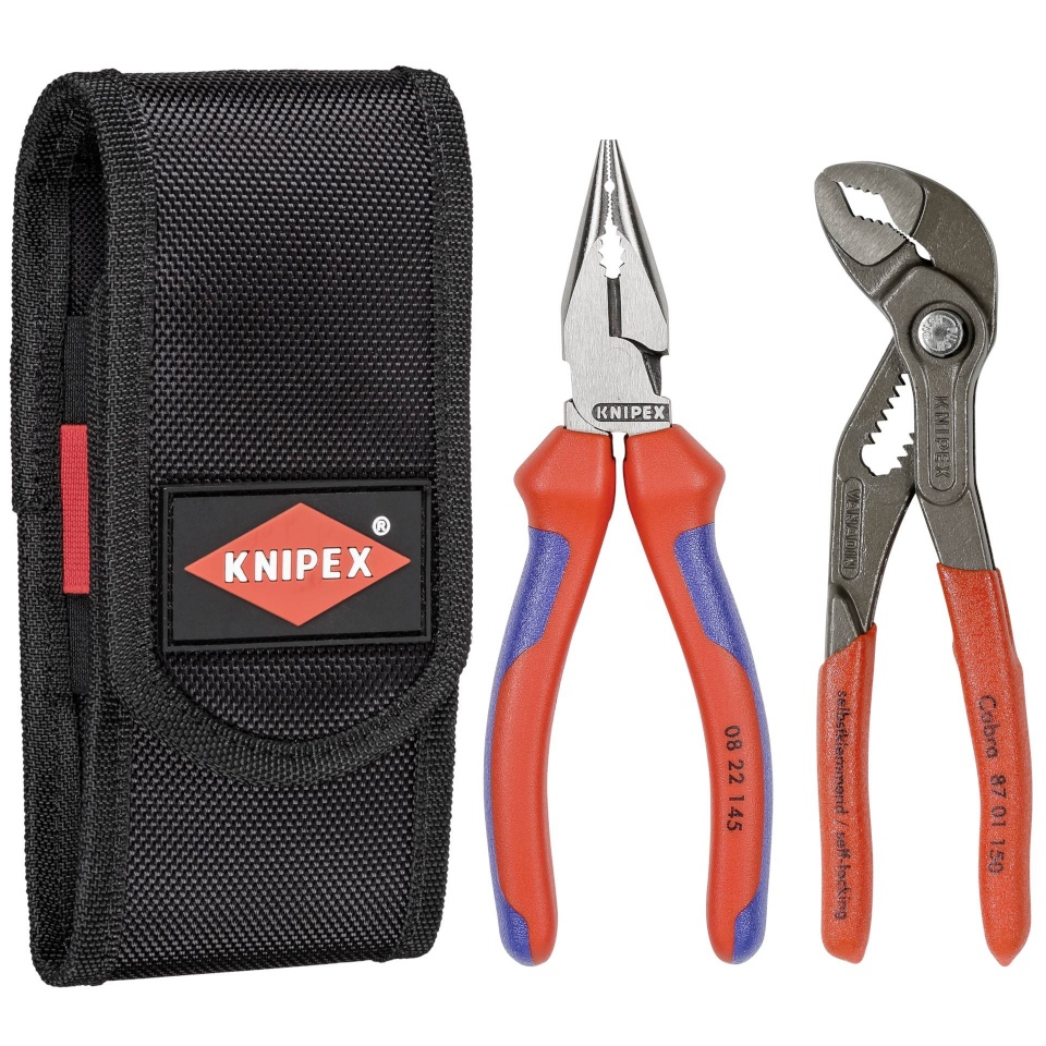 Knipex tangide komplekt plier set 2-osaline in belt pouch