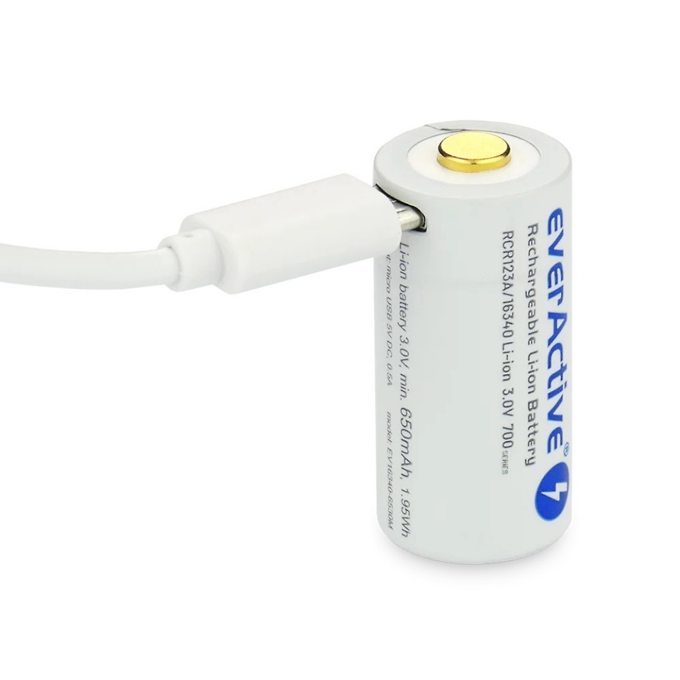 everActive patarei Rechargeble 16340 3V Li-ion 700 mAh micro USB