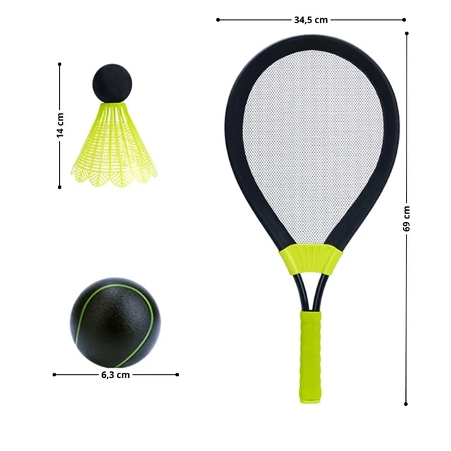 inSPORTline Tennisereketid/sulgpallireketid Lazy Tennis/Badminton Set JRS270