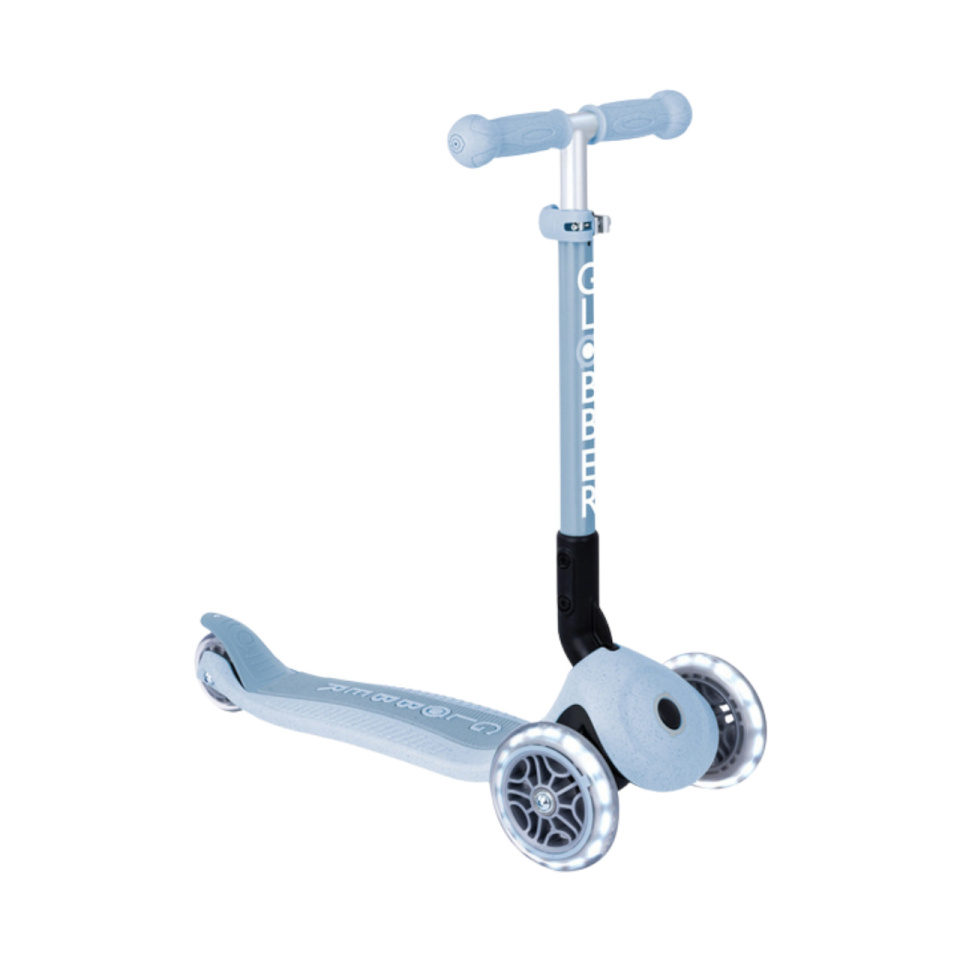 Globber tõukeratas 3-kołowa 692-501 Junior Foldable Lights Eco Jasnoniebieska