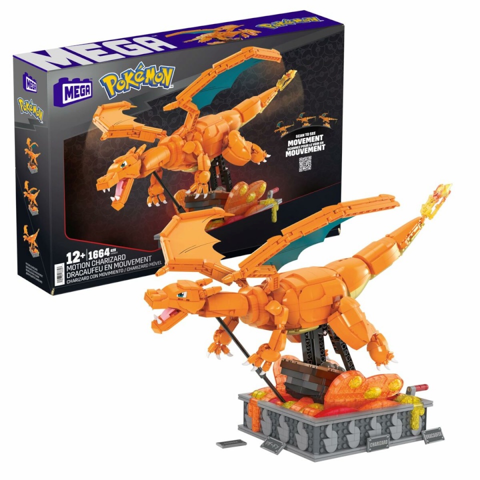 Pokémon Ehituskomplekt Mega Construx - Motion Charizard 1664-osaline