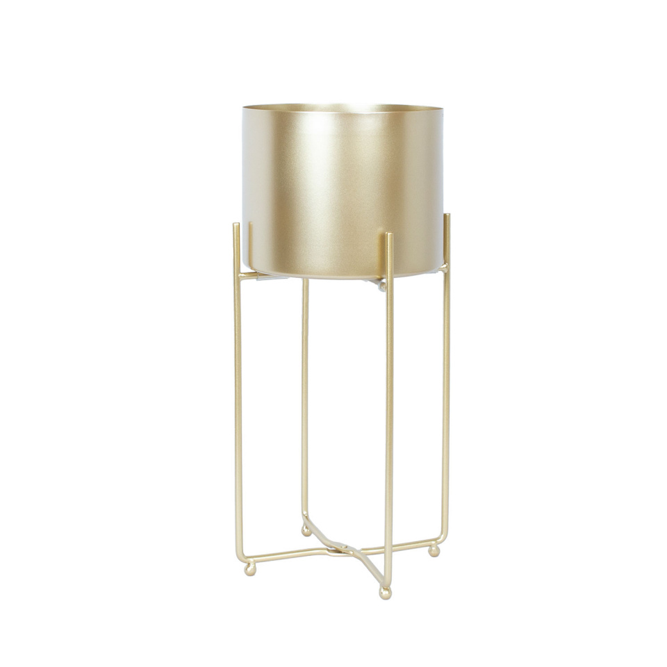 H4Y lillepostament Deia Gold M, 21,5x20,5x47cm, kuldne