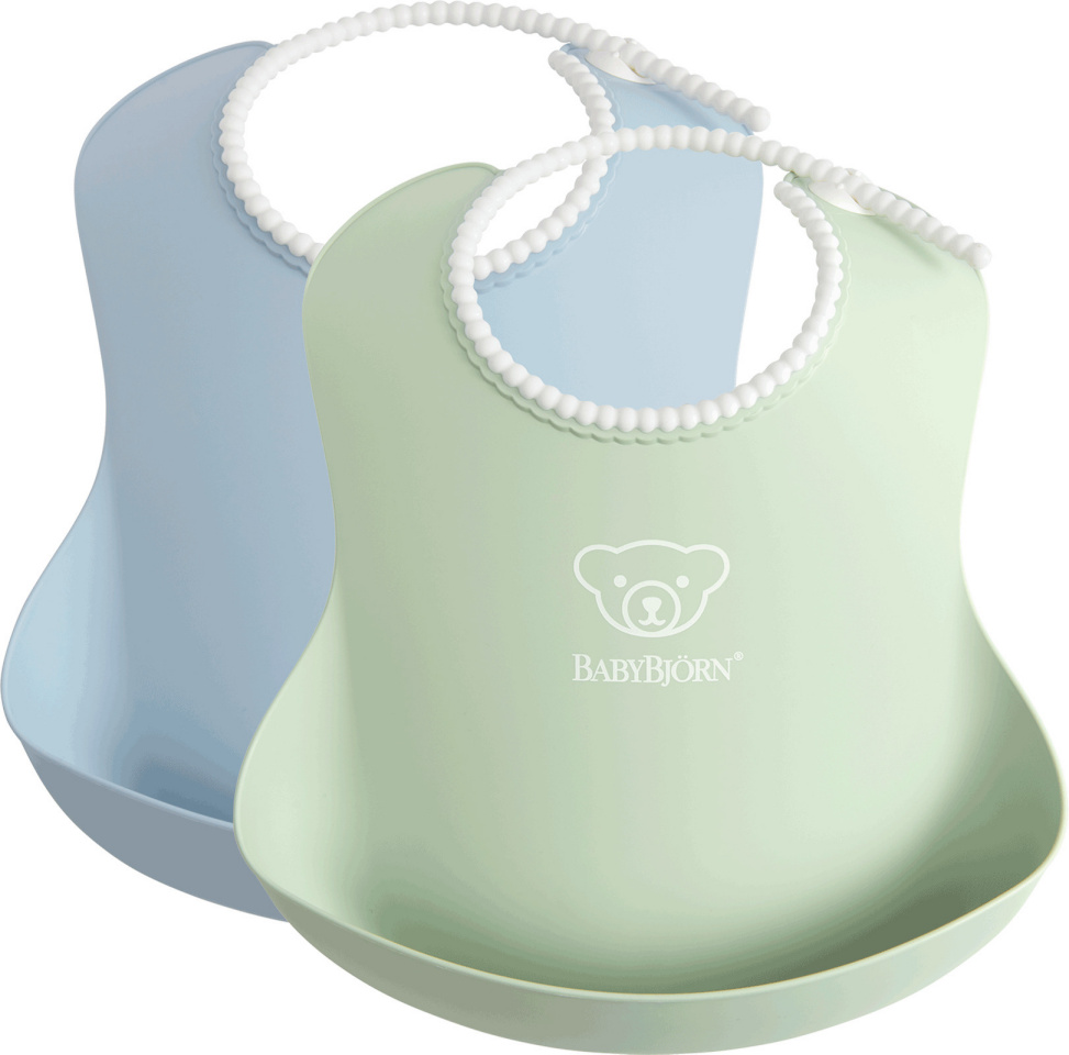 BabyBjörn pudipõll Baby Bib, 2tk, Powder Green/Powder Blue