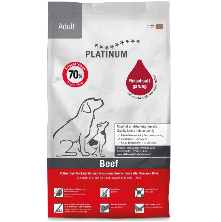 Platinum kuivtoit koerale Adult Beef, 5kg