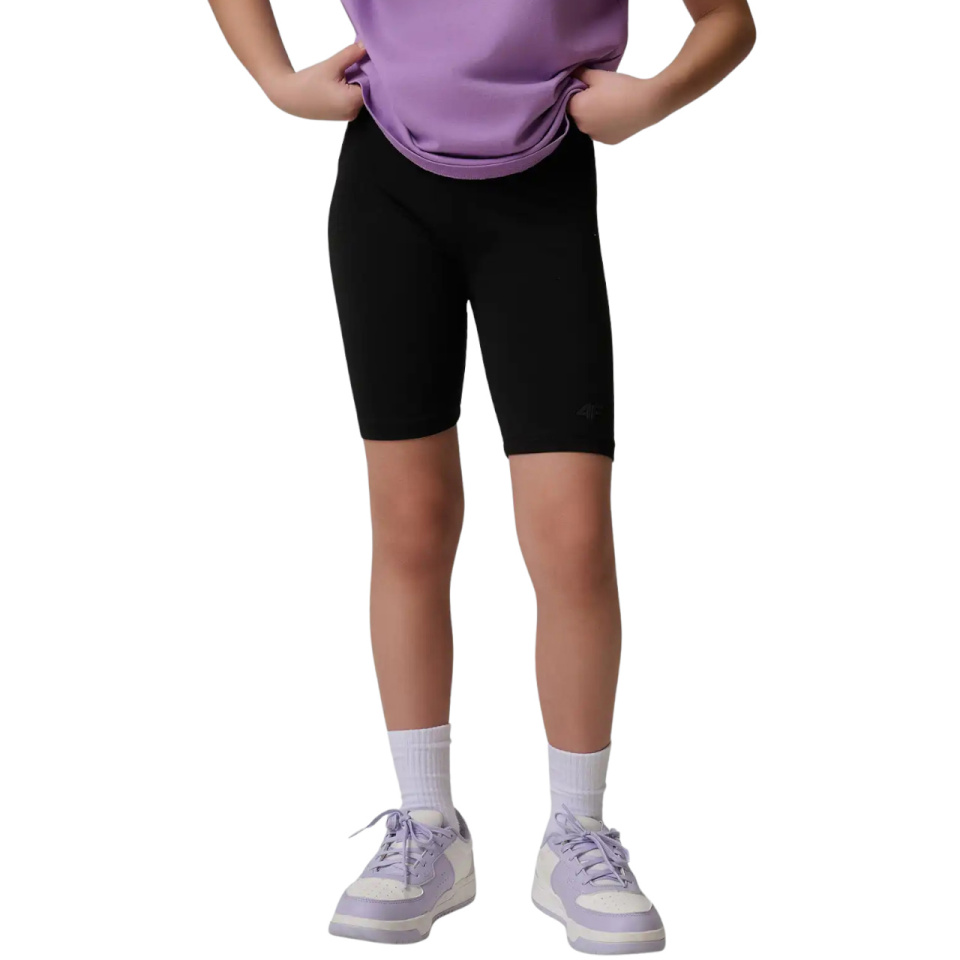 Lühikesed püksid Dla Dziewczynki 4F Cas F028 sügav must 4FJWSS26TSTIF028 20S 122cm