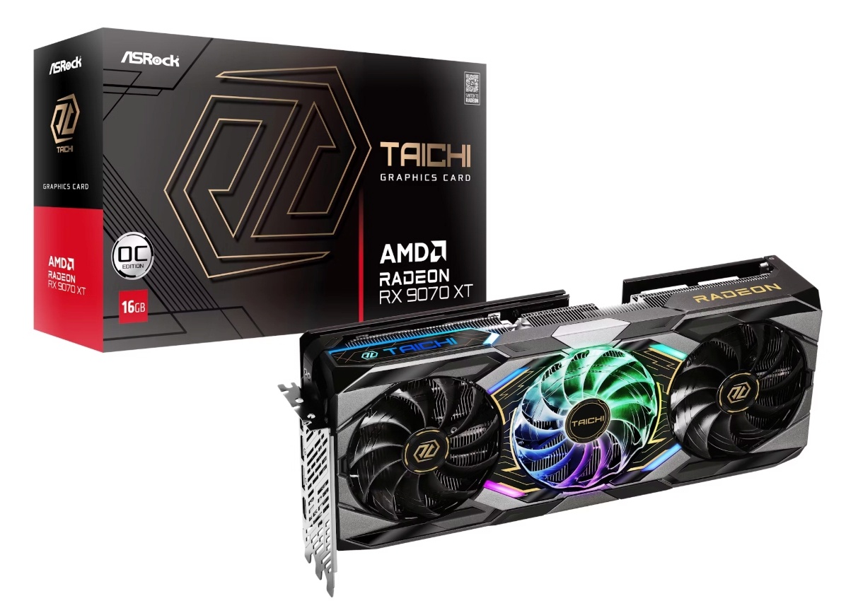 AS-Rock videokaart ASRock RX9070XT Taichi 16GB OC 16GB DDR6