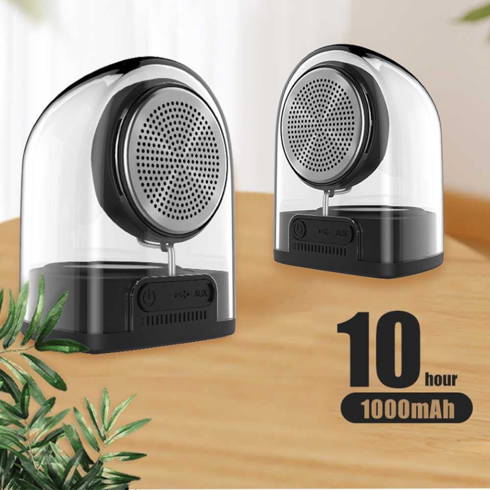 Devia kõlar Crystal Series TWS Speaker with Silicon Case (2pcs) Black, must