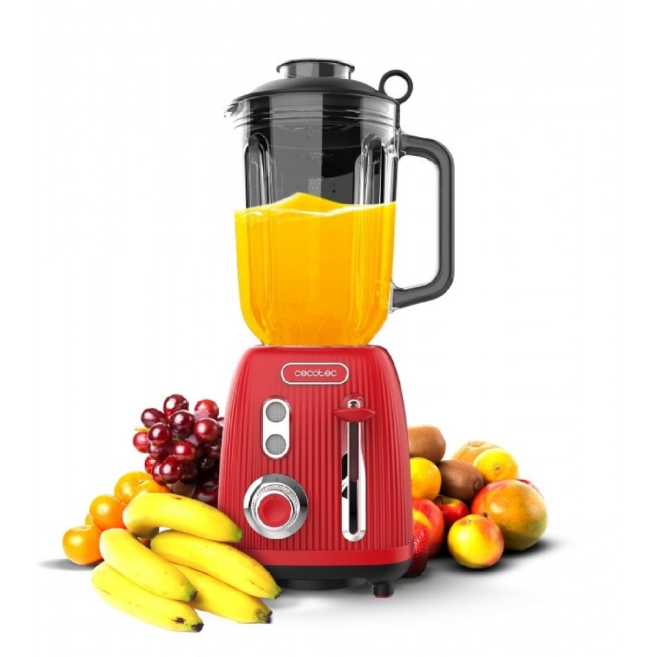 Cecotec blender Power Black Titanium RetroRed punane