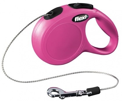 Flexi jalutusrihm TRIXIE New CLASSIC XS 3 m must, roosa Dog Retractable Lead
