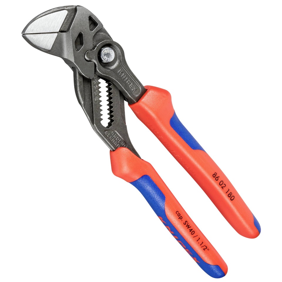 Knipex tangid 86 02 180 (punane/sinine, Länge 180m, 15-fach einstellbar)