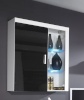 Cama Meble vitriinkapp hanging display cabinet SAMBA valge/must läikega