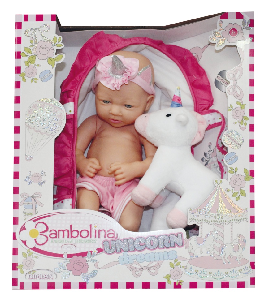 Bambolina nukk - beebi ja pehme ükssarvik Unicorn Dreams, 36cm, BD1263