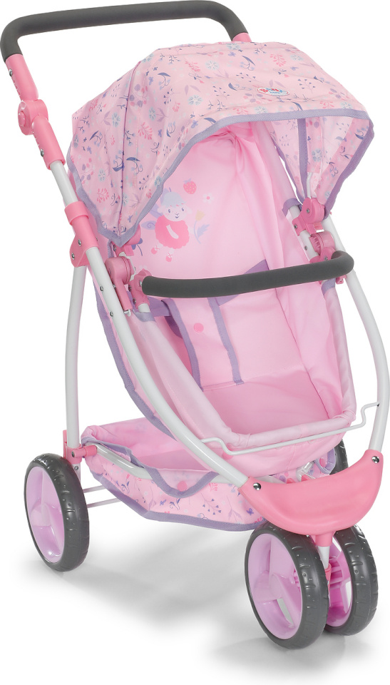 Baby Born nukuvanker 841082 Doll Stroller with Floral Pattern, roosa