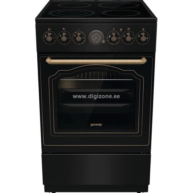 Gorenje keraamiline pliit 50cm retro, must