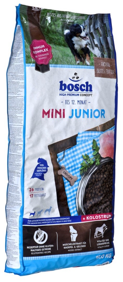 Bosch kuivtoit koerale Mini Junior Puppy, 15kg