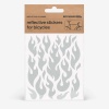 Bookman Helkurkleepsud jalgrattale Reflective Stickers for Bicycles, White Flames