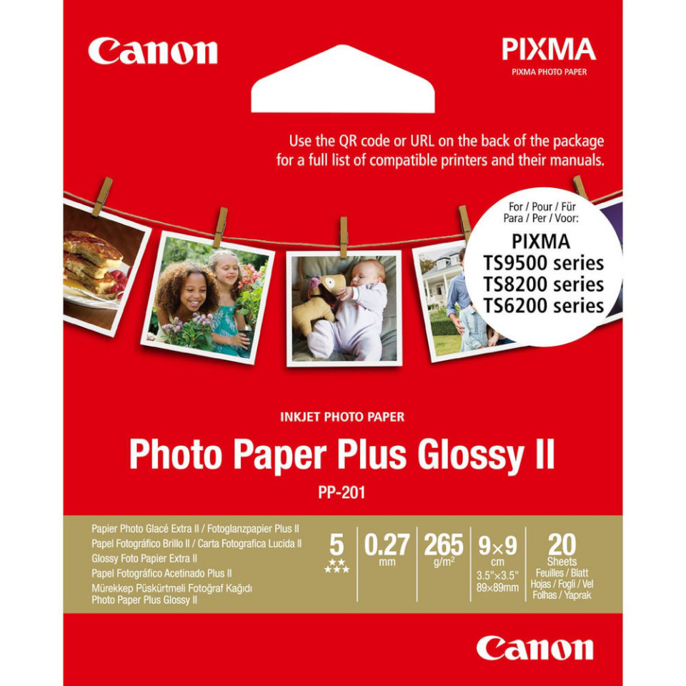 Canon Läikiv Fotopaber Plus Glossy II 9x9cm