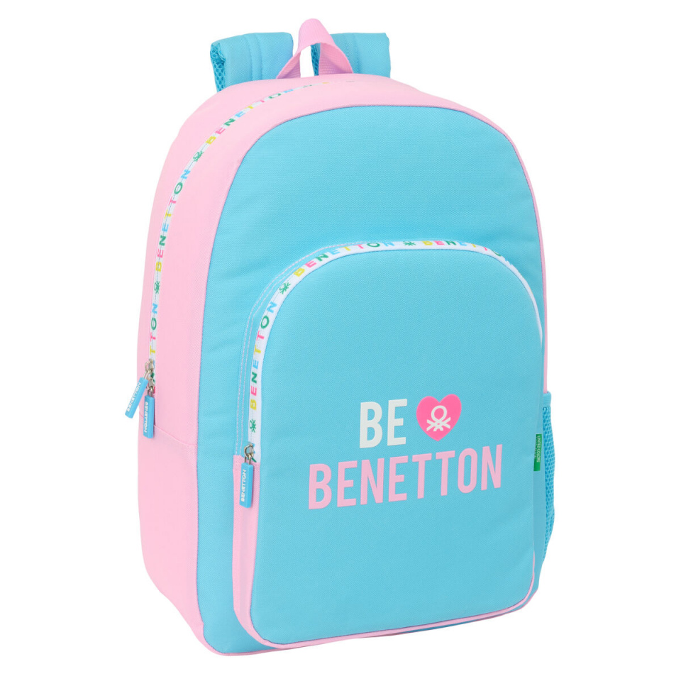 Benetton seljakott Unique roosa türkiissinine 30x46x14cm