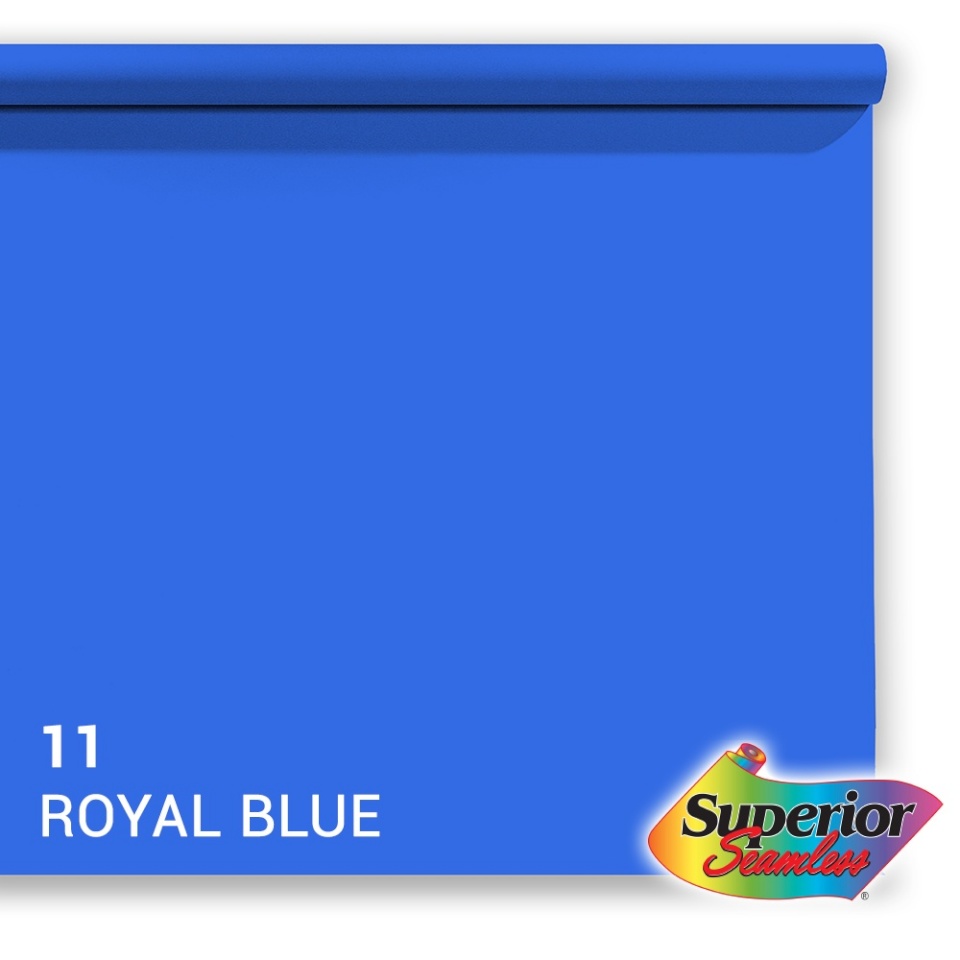 Superior taust Background Paper 11 Royal Blue Chroma Key 1.35x11m