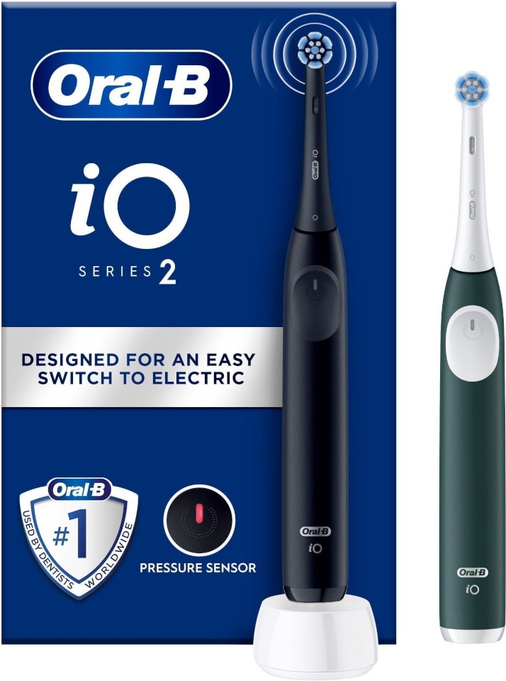 Brauni elektriline hambahari Oral-B iO2 Duo Electric Toothbrush Pair, must/roheline
