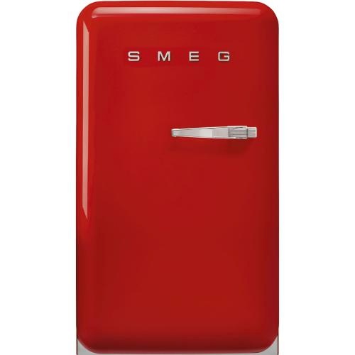 SMEG minibaar FAB10HLRD6, 50-ndate stiil, 97 cm, 135 l, 35 dB, mehaaniline juhtimine, vasak, punane