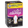 Always Platinum Secure Night Size 4 Hügieenisidemed Tiibadega, 30 tk