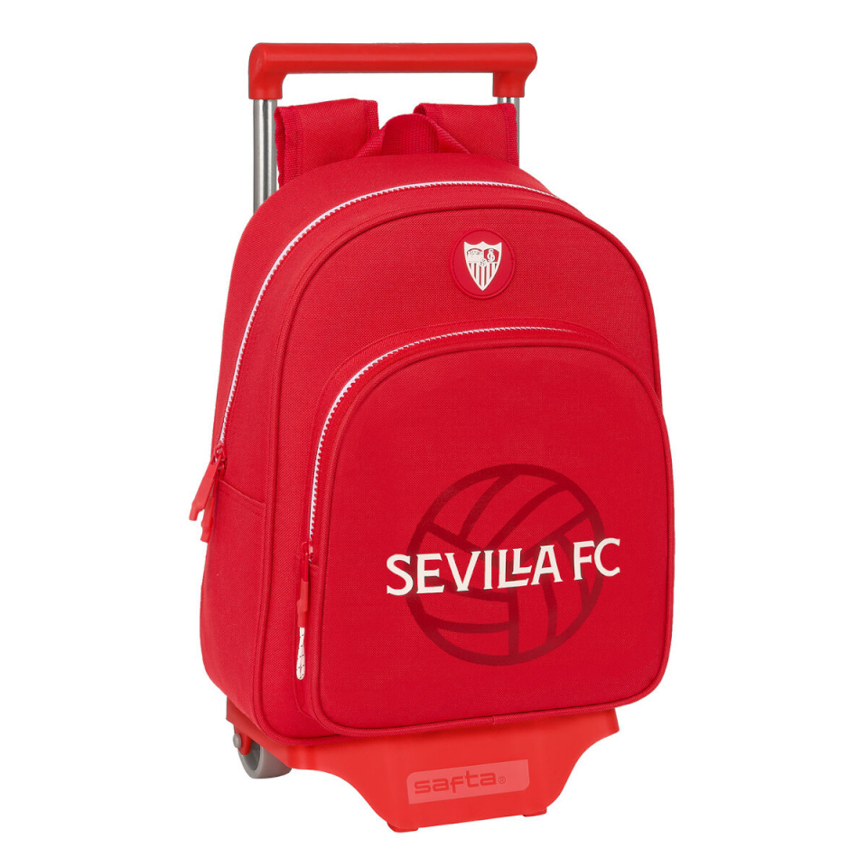 Sevilla Fútbol Club ratastega koolikott punane 28x34x10cm