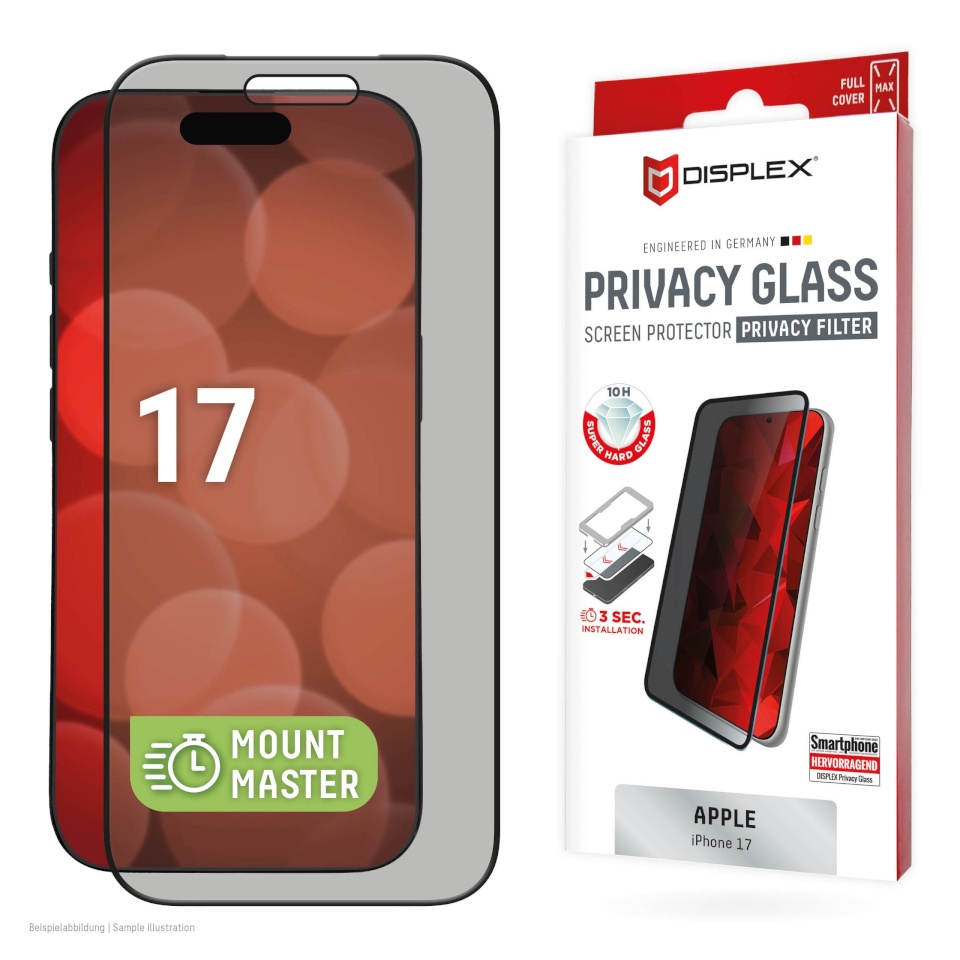 Displex kaitseklaas Apple iPhone 17 Privacy Screen Glass Full Cover MM By must