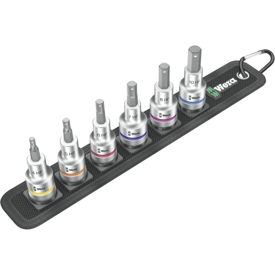 Wera kruvikeerajate komplekt Belt C 2 Zyklop Bit socket set hexagon socket w. holding f.