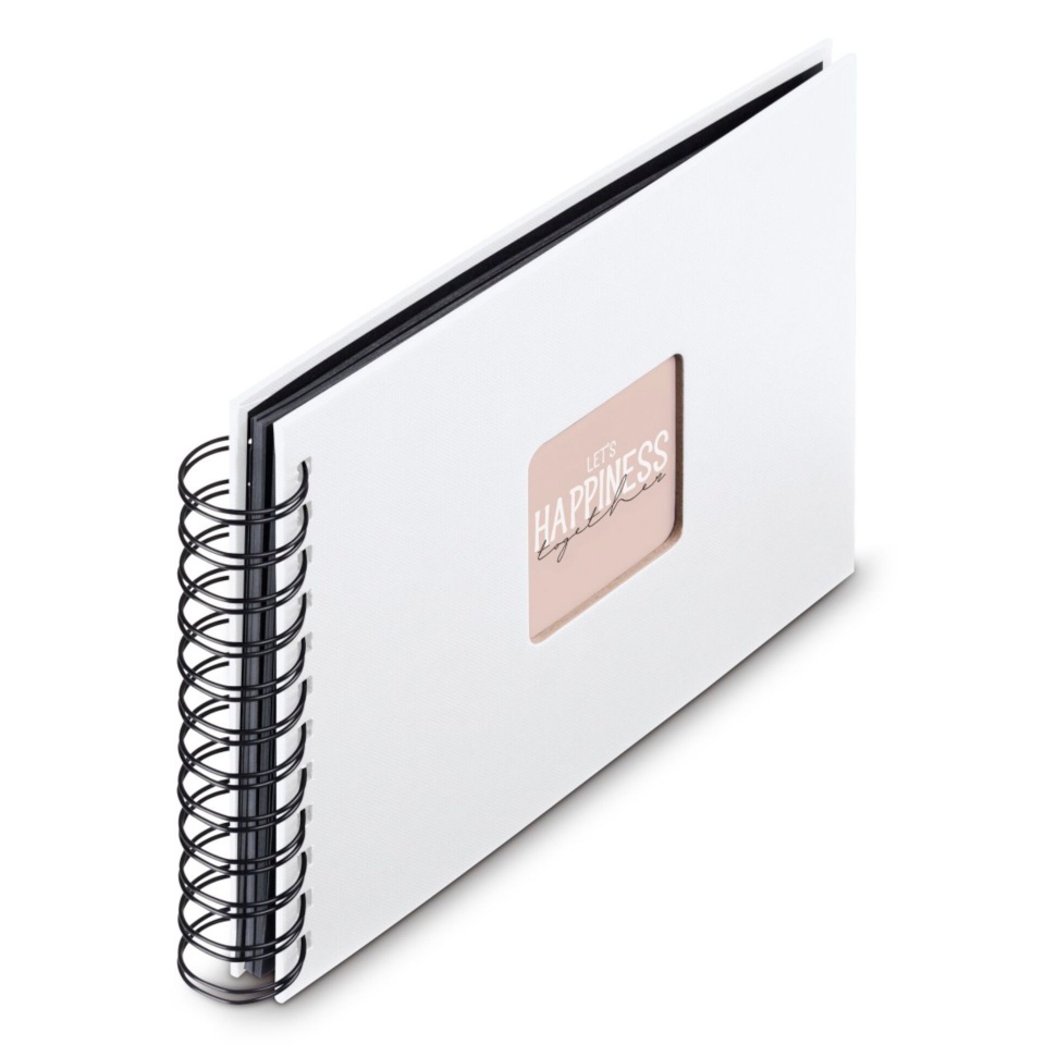 Hama fotoalbum Fine Art Spiral valge 24x17 50 schwarze Seiten 9845