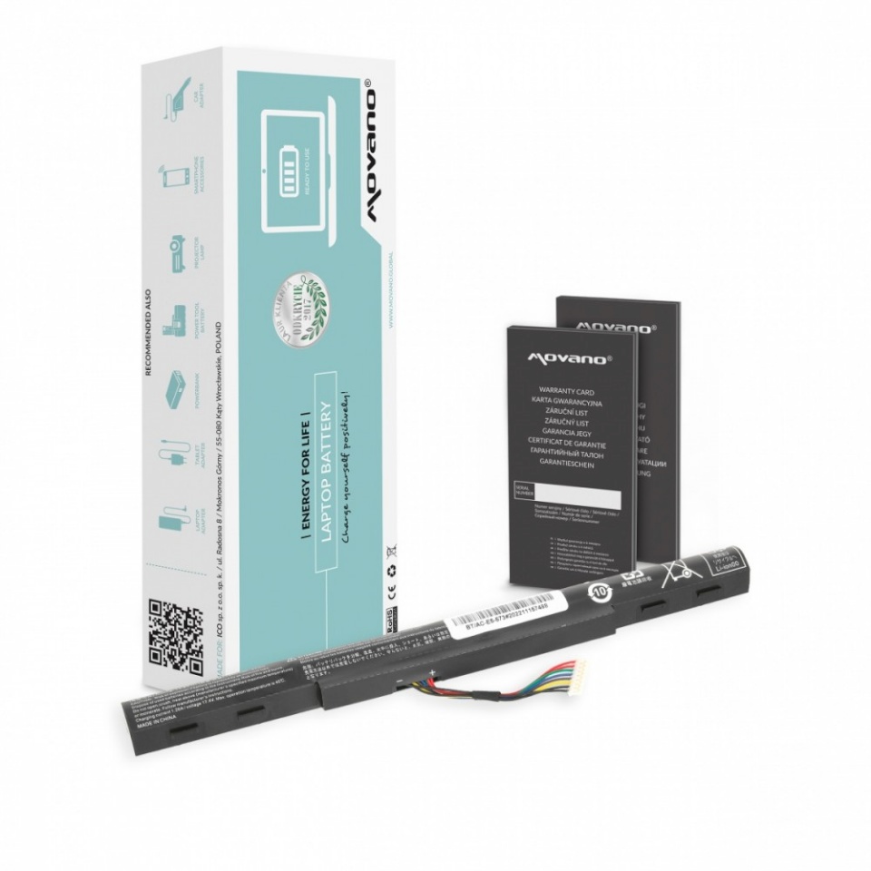 Movano sülearvuti aku AL15A32 Aspire E5-573G TravelMate P277-M - 1800 mAh (27 Wh)