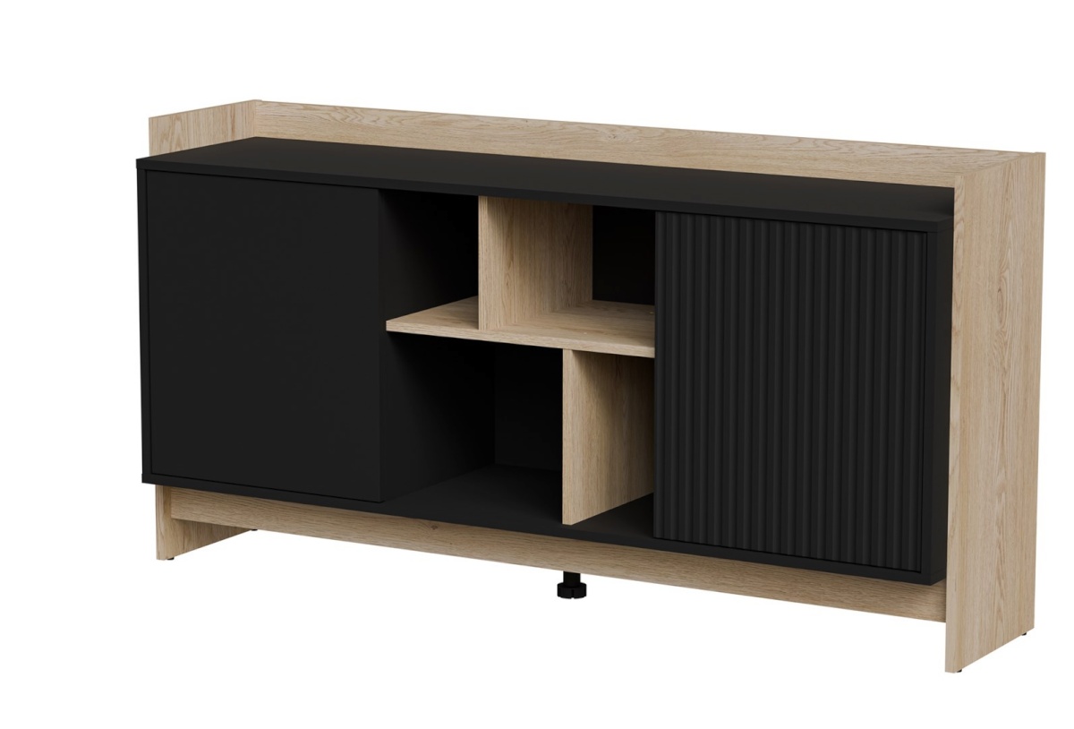 Cama Meble puhvetkapp PORTO 2D chest of drawers 150x38x77 oak/must