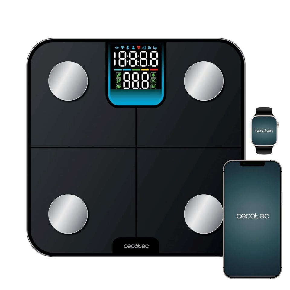 Cecotec digitaalne vannitoakaal Surface Precision HealthySmart must Kristall 180kg