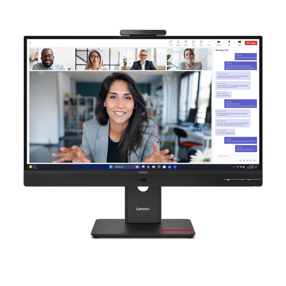 Lenovo monitor ThinkVision T24-4v (23.8") FHD HDMI/DP/VGA/HUB/CAM