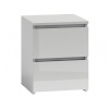 Top E Shop öökapp M2 BIEL POŁYSK FRONT nightstand/bedside table 2 drawers valge
