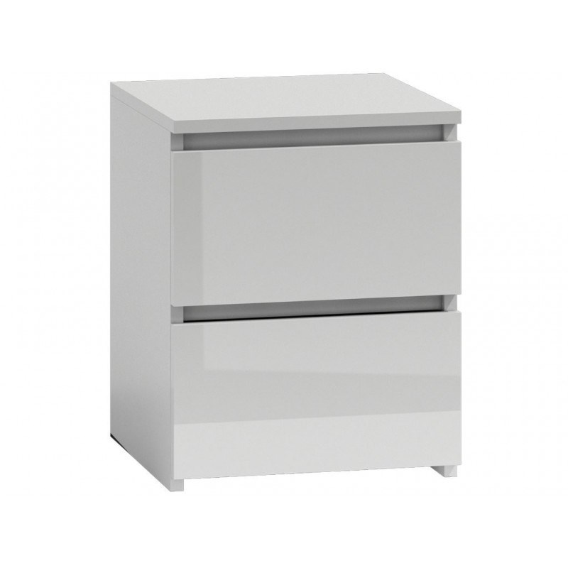 Top E Shop öökapp M2 BIEL POŁYSK FRONT nightstand/bedside table 2 drawers valge